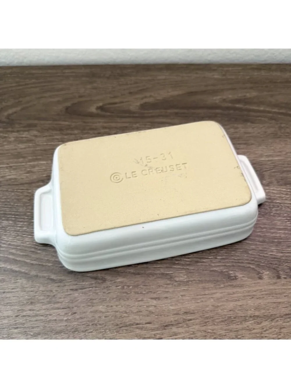 Le Creuset Stoneware Rectangle Baking Casserole Dish Pan White Small 7x5